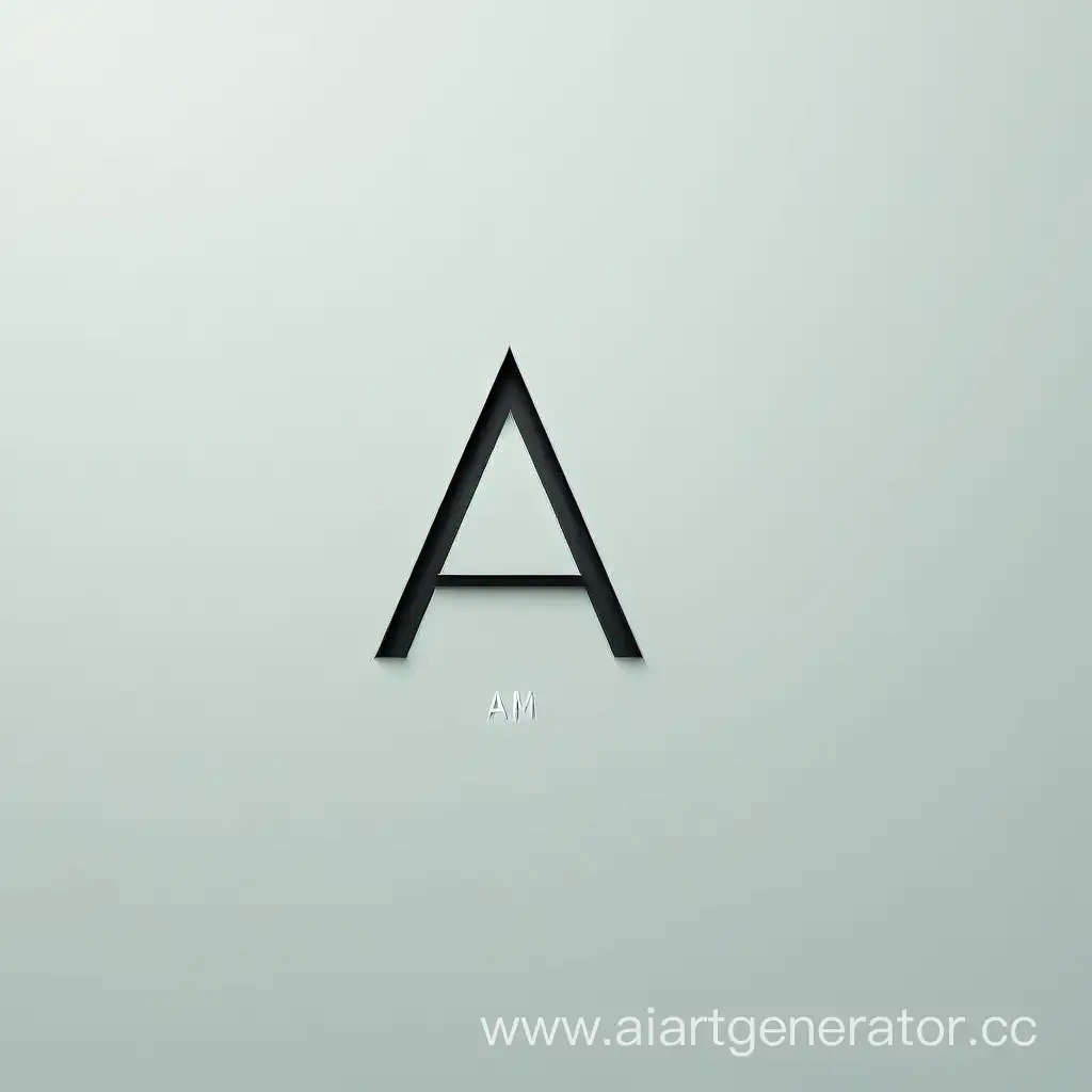 letters "AM" on a minimalist background