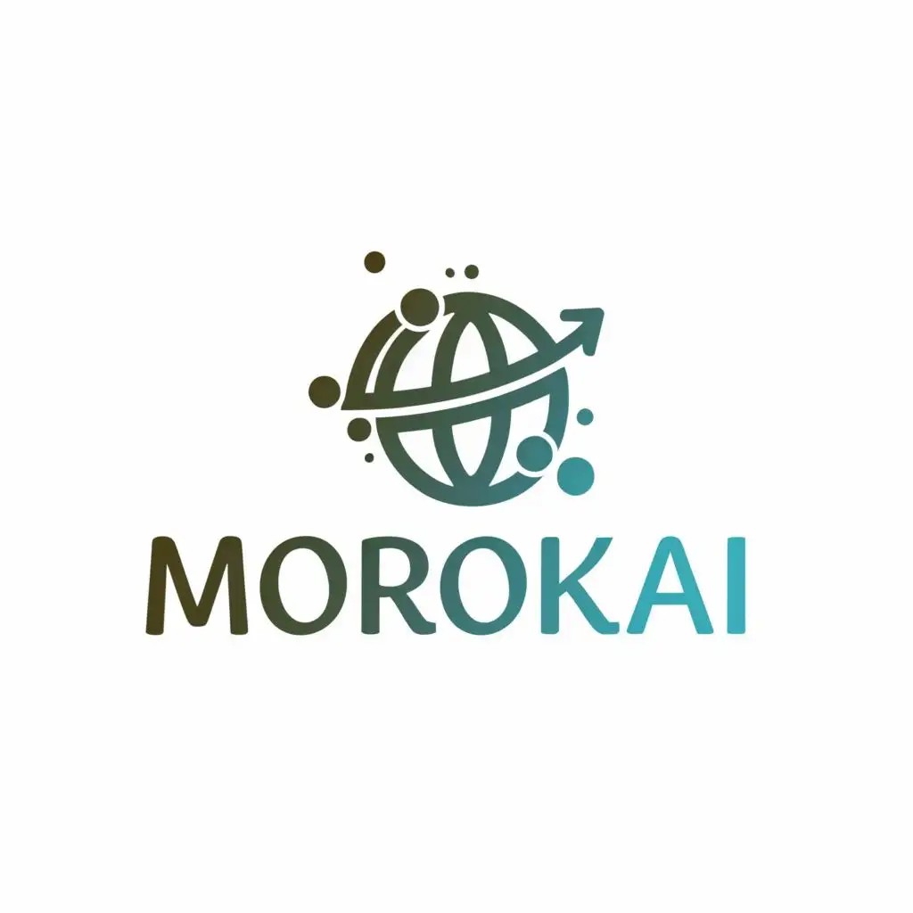 logo, Technology and the World, with the text "Morokai", typography, be used in Internet industry