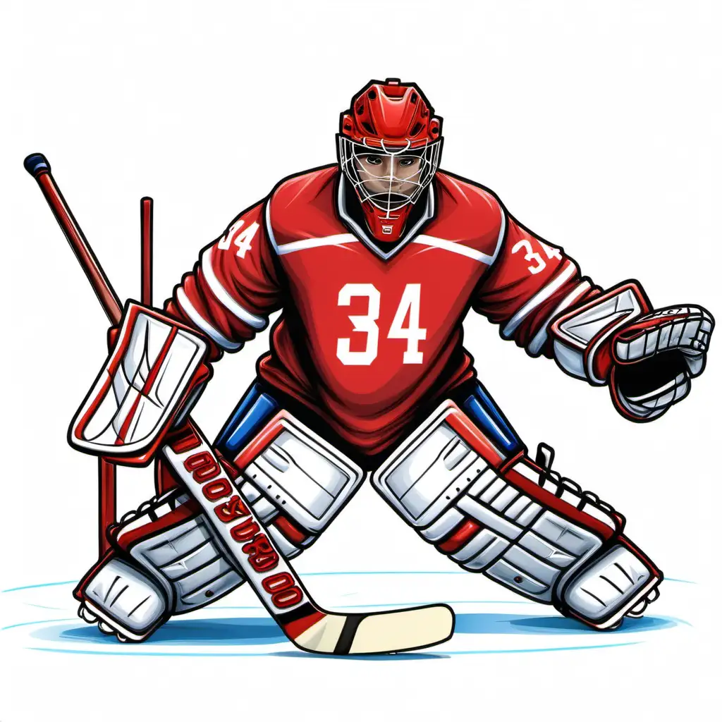 Red-Team-Hockey-Goalkeeper-34-in-Full-Gear