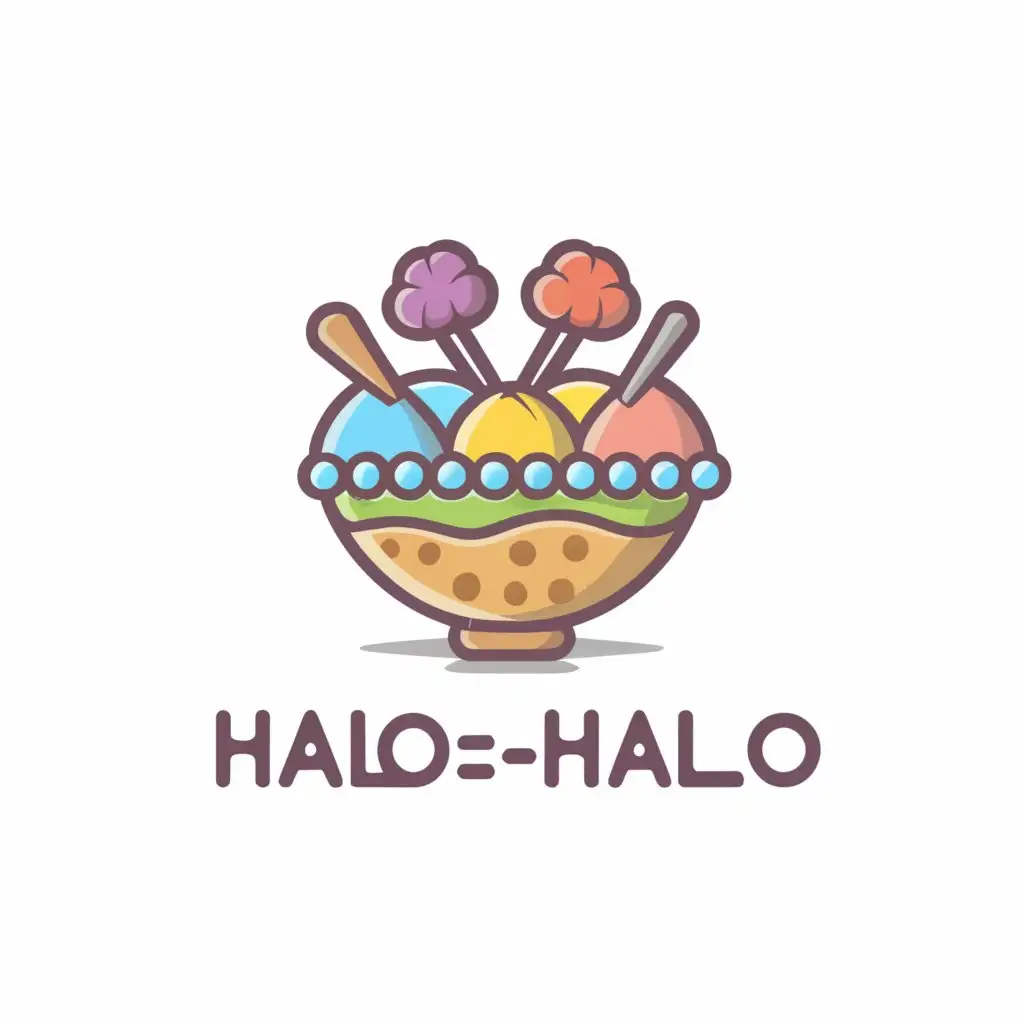a logo design,with the text "Halo-Halo", main symbol:Halo-Halo,Moderate,clear background