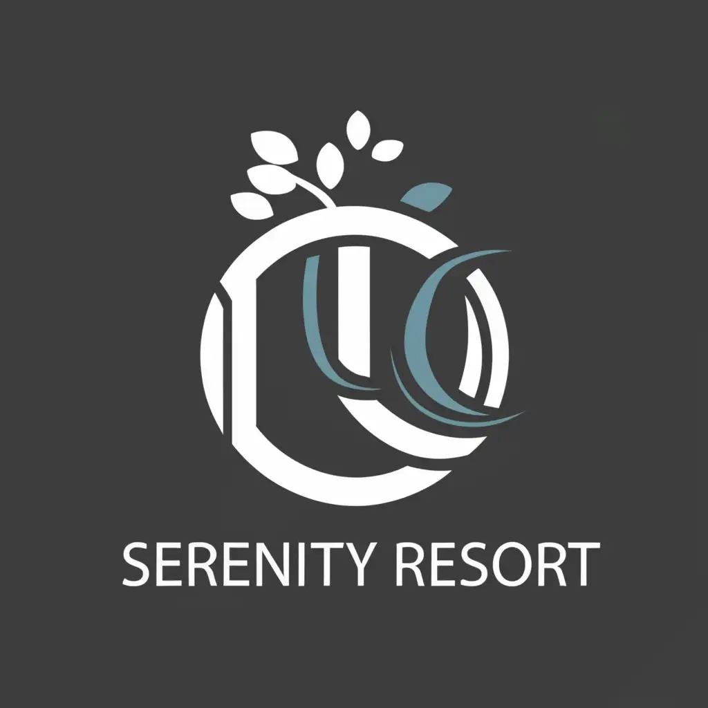 a logo design,with the text "SERENITY RESORT", main symbol:SERENITY RESORT THRE OF US,complex,clear background