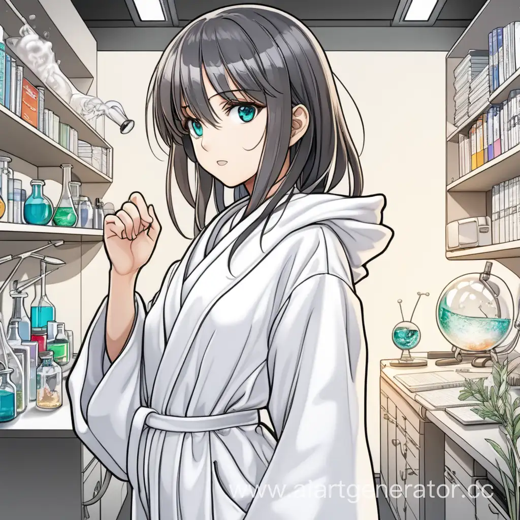 AnimeStyle-Manga-Scientist-Girl-in-Elegant-White-Robe
