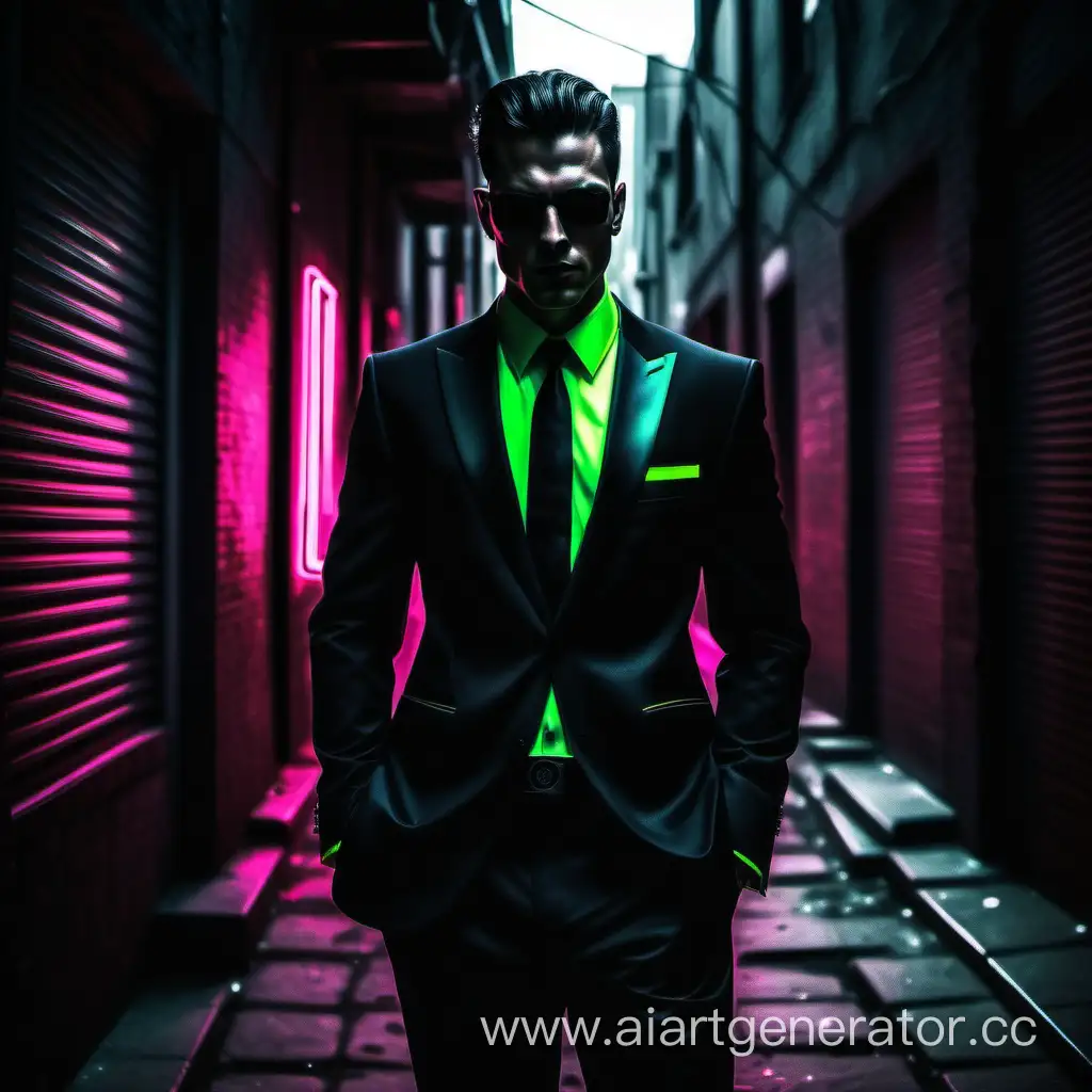 Mysterious-Gangster-in-Stylish-Black-Suit-with-Neon-Accents