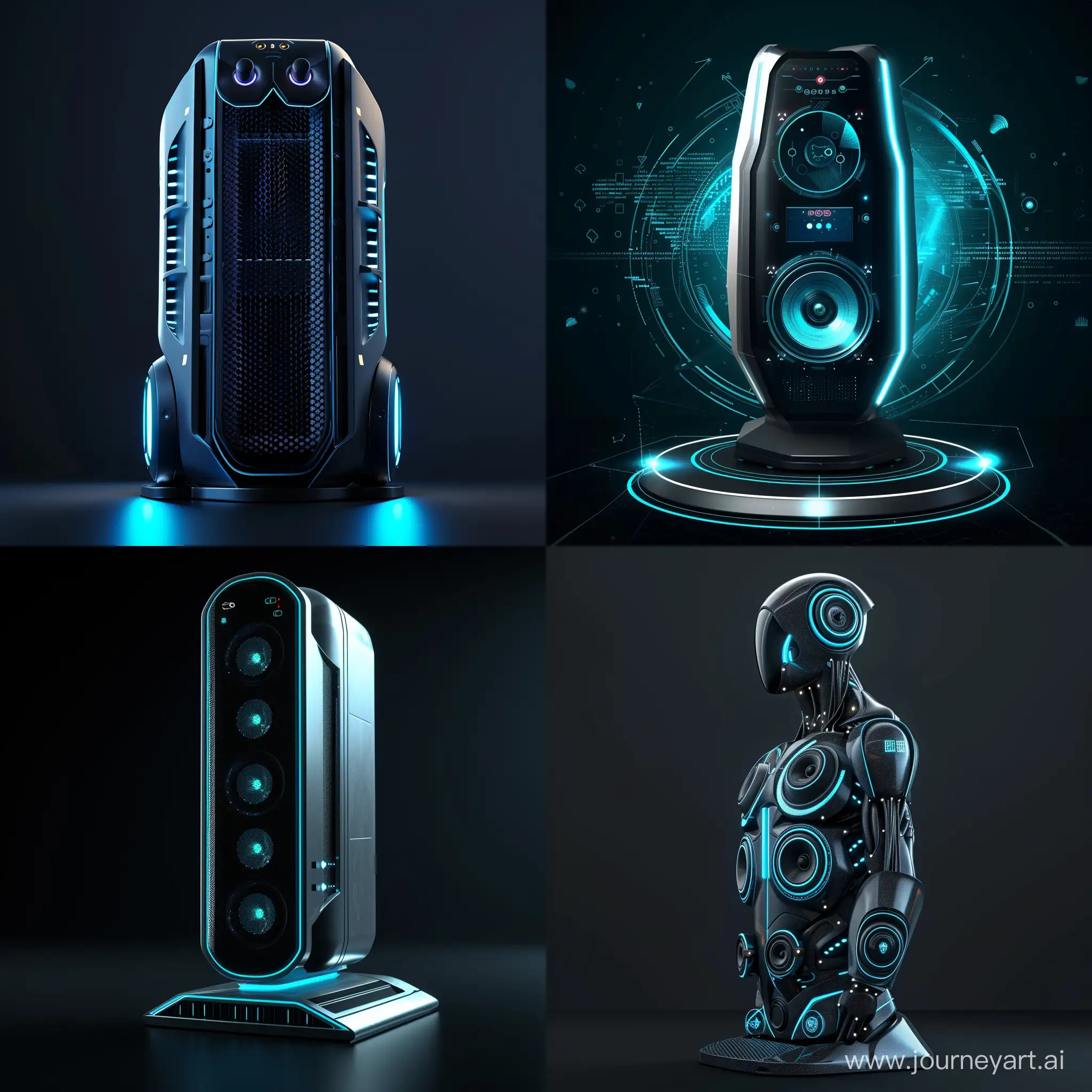 Immersive-Futuristic-PC-Speakers-with-Advanced-AI-Technology