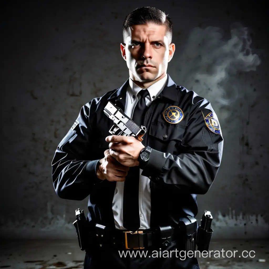 FBI-Agent-Holding-Gun-Intense-Law-Enforcement-Scene