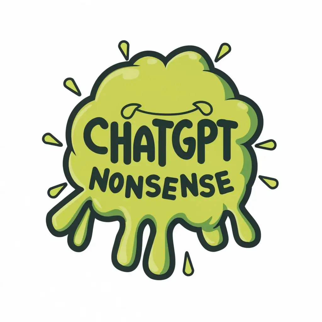 logo, green vomit, with the text "ChatGPT Nonsense", typography, be used in Internet industry