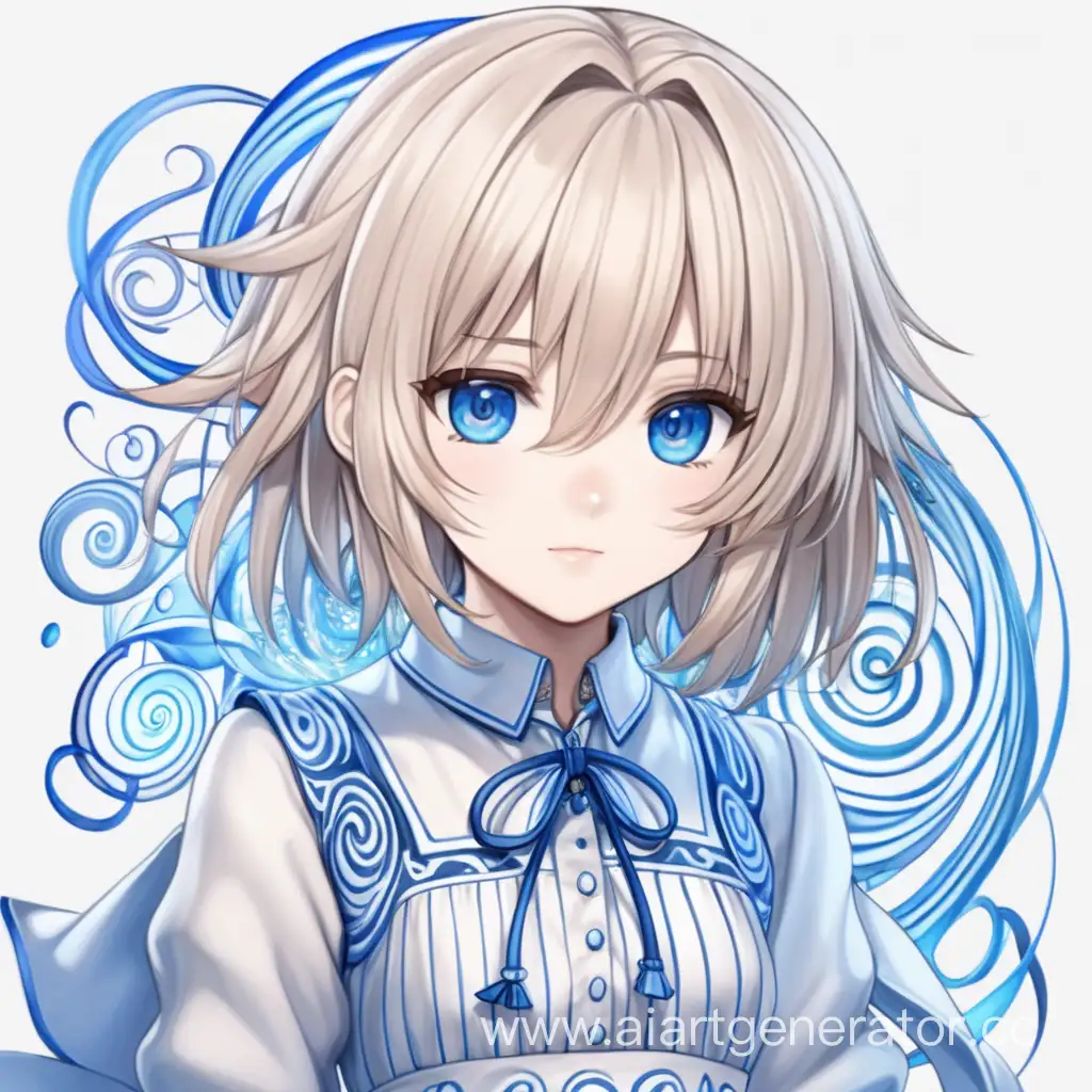 Cheerful-Anime-Girl-with-Short-Light-Hair-and-Spiraled-Blue-Eyes-in-White-Dress