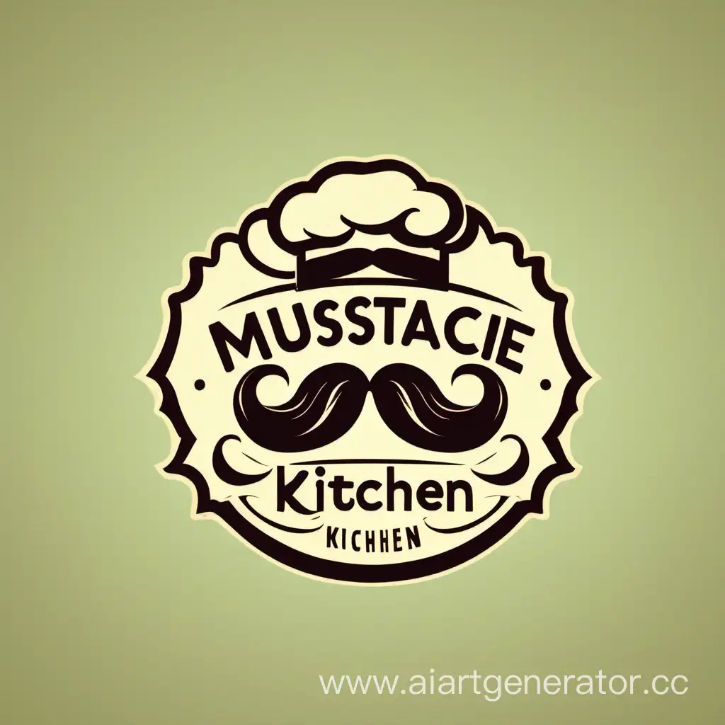 Mustache-Kitchen-Culinary-Charm-in-a-Logo