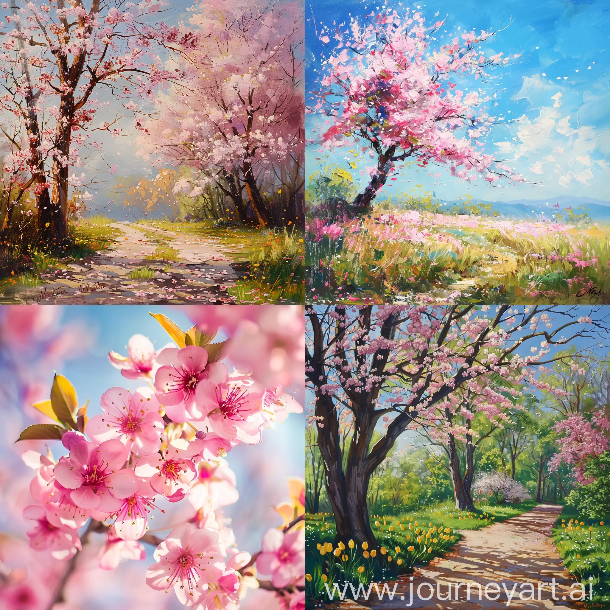 Vibrant-Spring-Blossoms-in-a-Serene-Setting