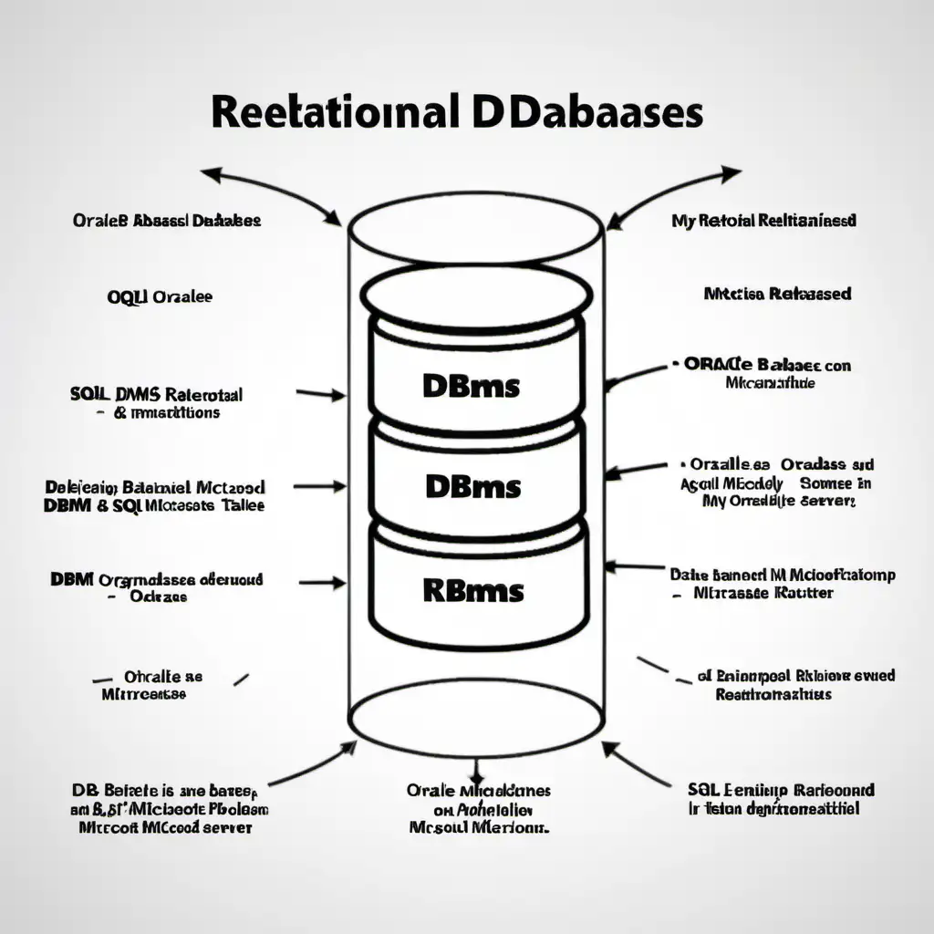 2. **Relational Databases (Relational DBMS)**: These are the most widely used databases, where data is organized in table-based structures. Examples include MySQL, Oracle, and Microsoft SQL Server. They define database relationships through tables.