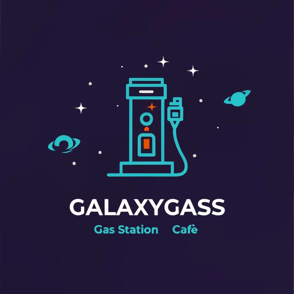 LOGO-Design-For-GalaxyGas-Modern-Gas-Pump-and-Cafe-Theme-Open-247