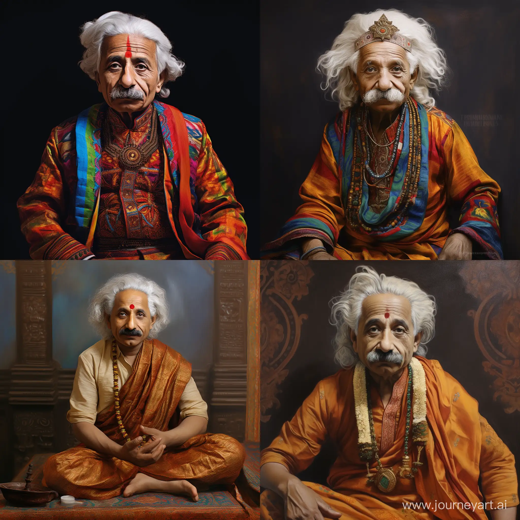 Einstein-in-Traditional-Indian-Attire