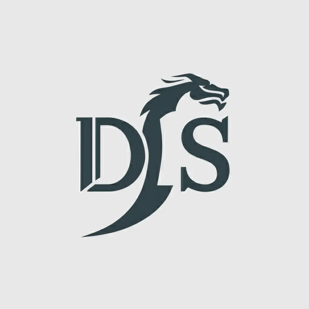 a logo design,with the text "DLS", main symbol:dragon,Moderate,clear background