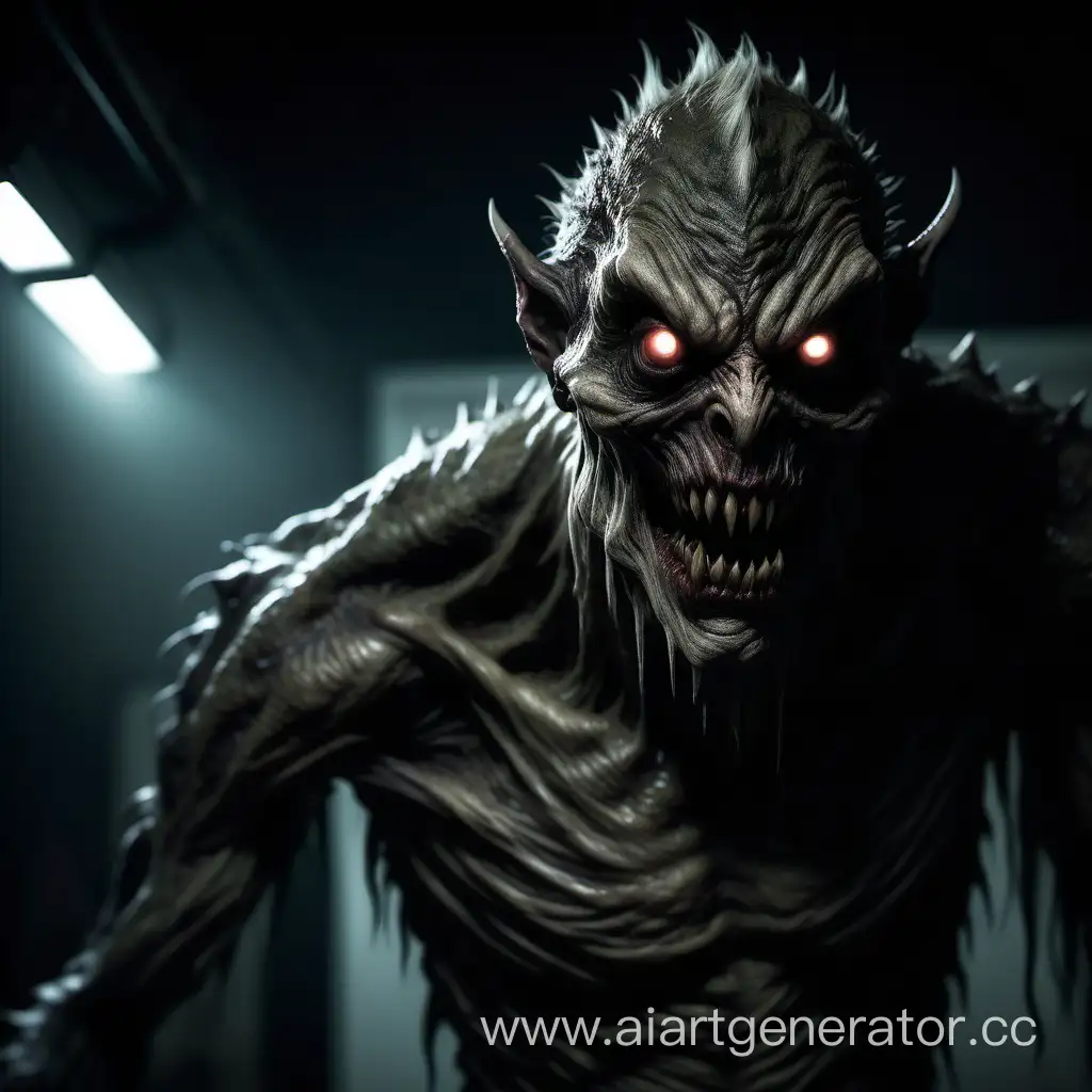 Sinister-Realistic-Monster-Staring-in-Darkened-Space