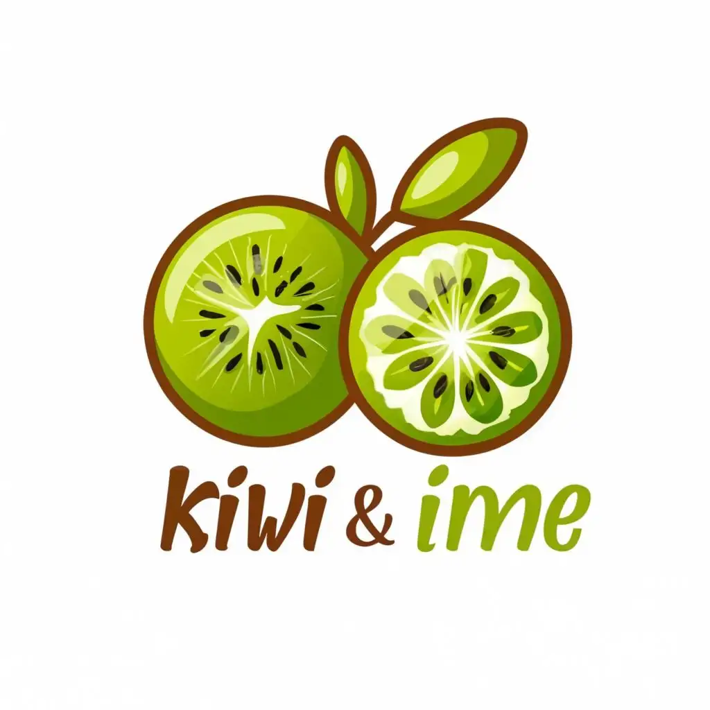 logo, kiwi and lime, with the text "kiwi lime", typography, be used in Restaurant industry