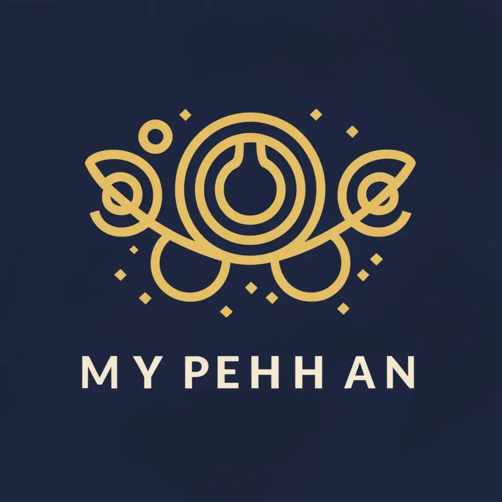 a logo design,with the text "My pehchaan", main symbol:sun and planets with earth in between, just represent each planet with a solid circle,Moderate,be used in Retail industry,clear background