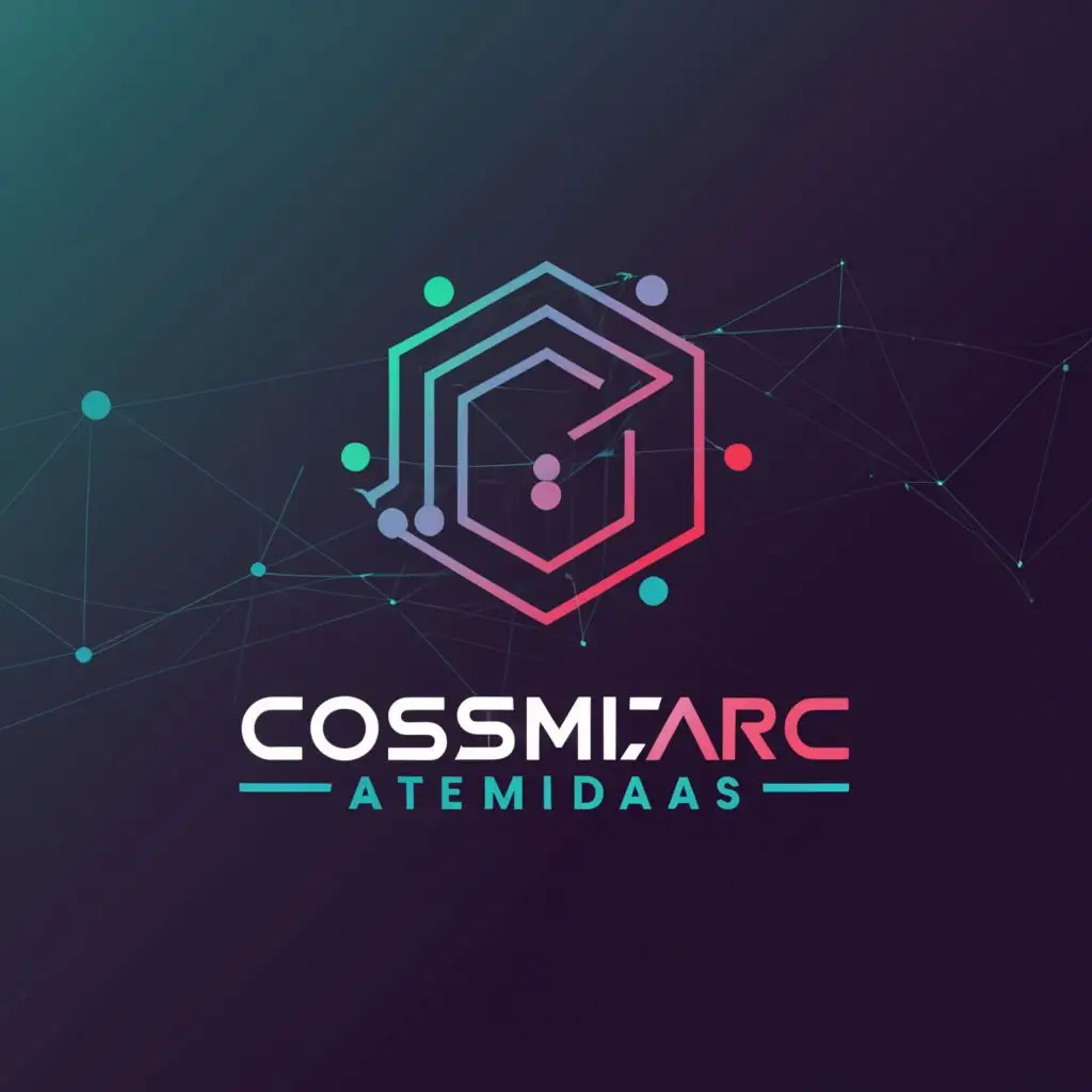 a logo design,with the text "CosmicArtemidaRas", main symbol:main computer,Moderate,clear background
