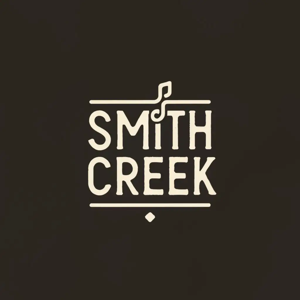 a logo design,with the text "Smith Creek", main symbol:Music,Moderate,be used in Entertainment industry,clear background