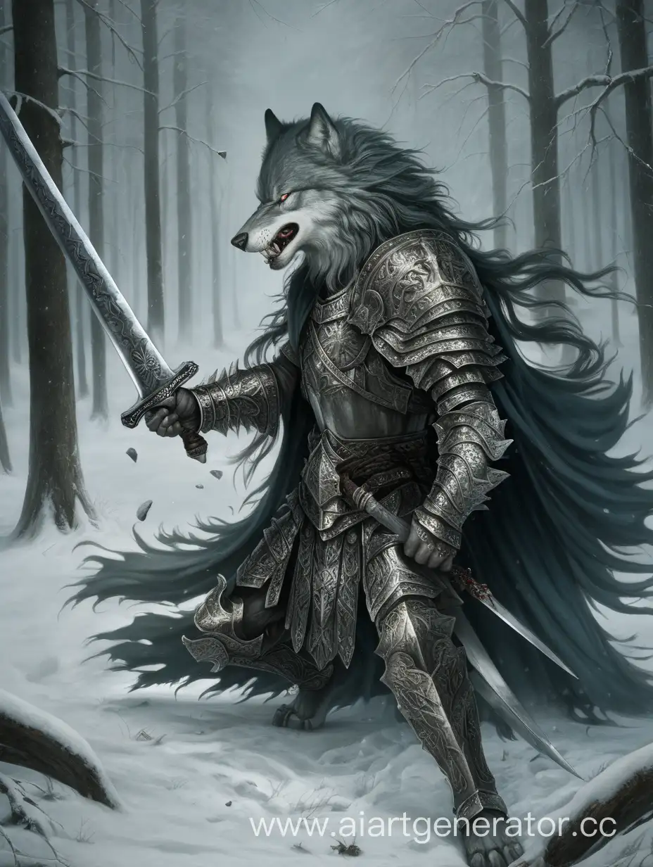 Majestic-Wolf-King-Dueling-Death-with-a-Sword