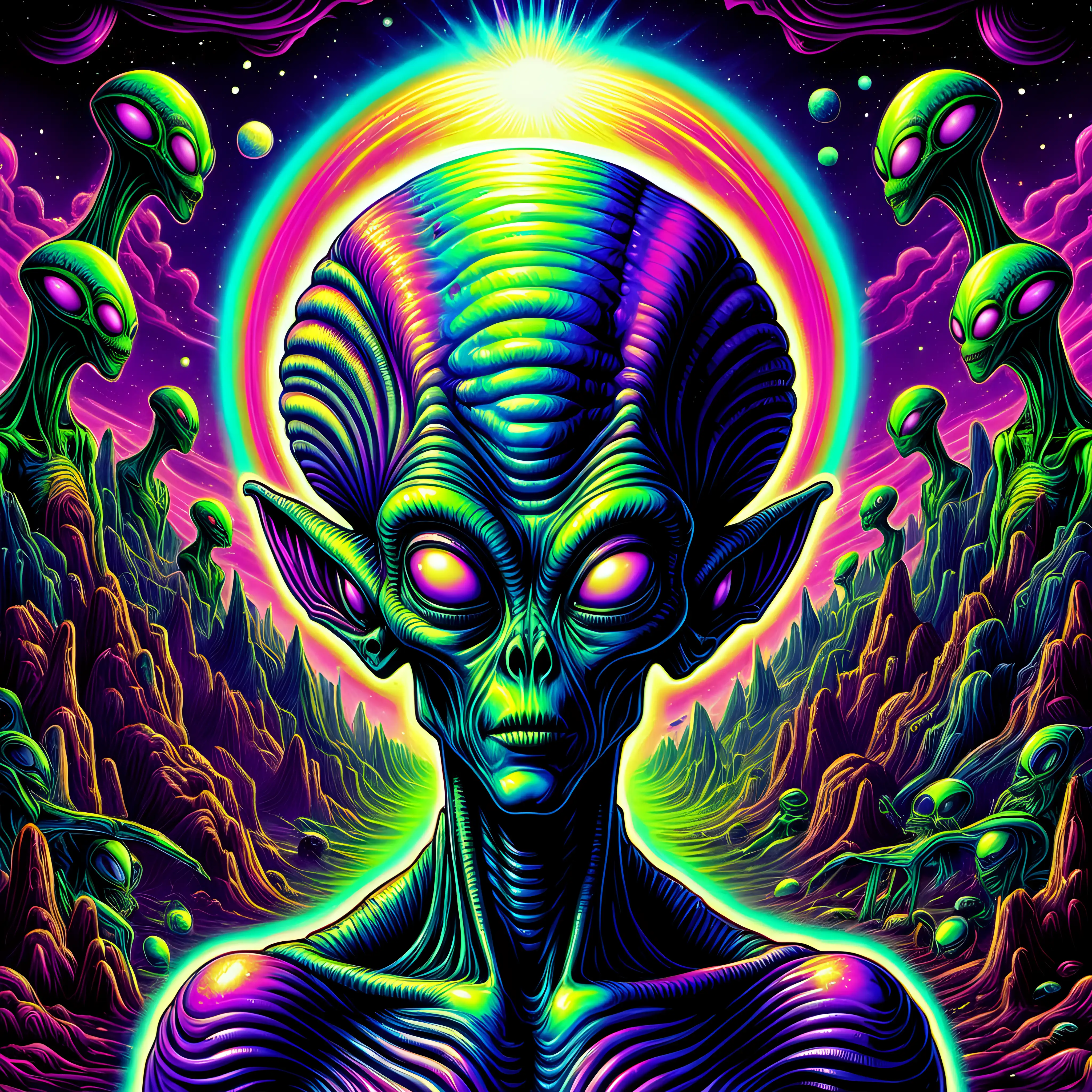 Psychedelic Alien Art Extraterrestrial Abstract Imagery