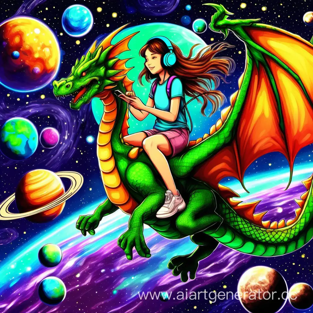 Adventurous-BrownHaired-Girl-on-a-Cosmic-Journey-with-Dragon-and-Headphones