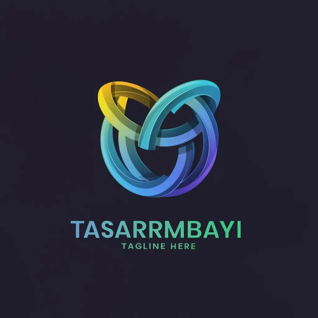 a logo design,with the text "TasarimBayi", main symbol:3d creative, generative and ice blue angle logo, 3d render, product,complex,be used in Beauty Spa industry,clear background