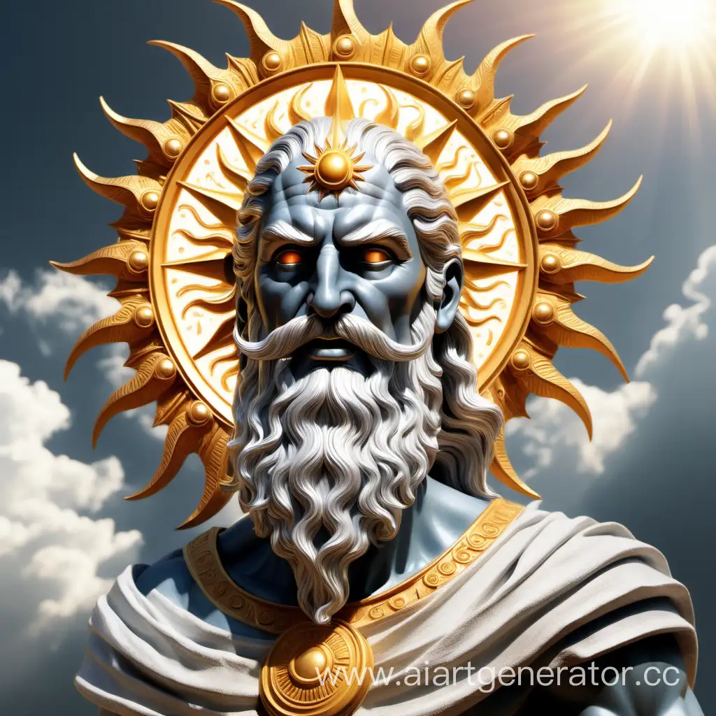 Перун бог солнца с серебряной головой и золотыми усами