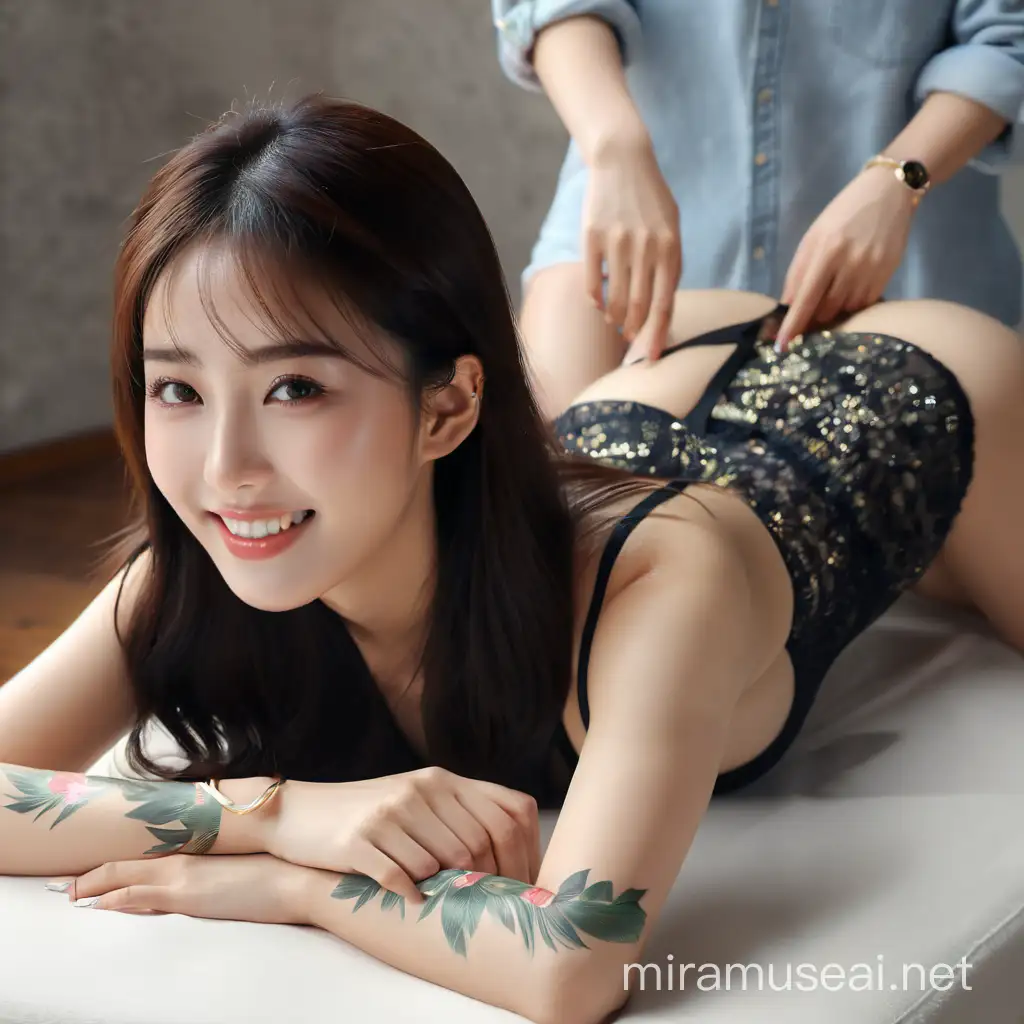 hyper realistic, full HD, beautiful girls asian, full body slim, ((Best Quality, 8K, Masterpiece: 1.3)), 1girl, Slim Abs Beauty: 1.3, (Hairstyle Casual, Big Breasts: 1.2), Super Fine Face, very beautifull, smile face, detail, Delicate Eyes, Double Eyelids, young girl, white skin, korean artist, standing, (skin glow:1.3),  white skin, (huge breasts), The Most Beautiful Women in Korea, beautiful bridge, panties, detail body, super realistic HD 100% beauty girl.