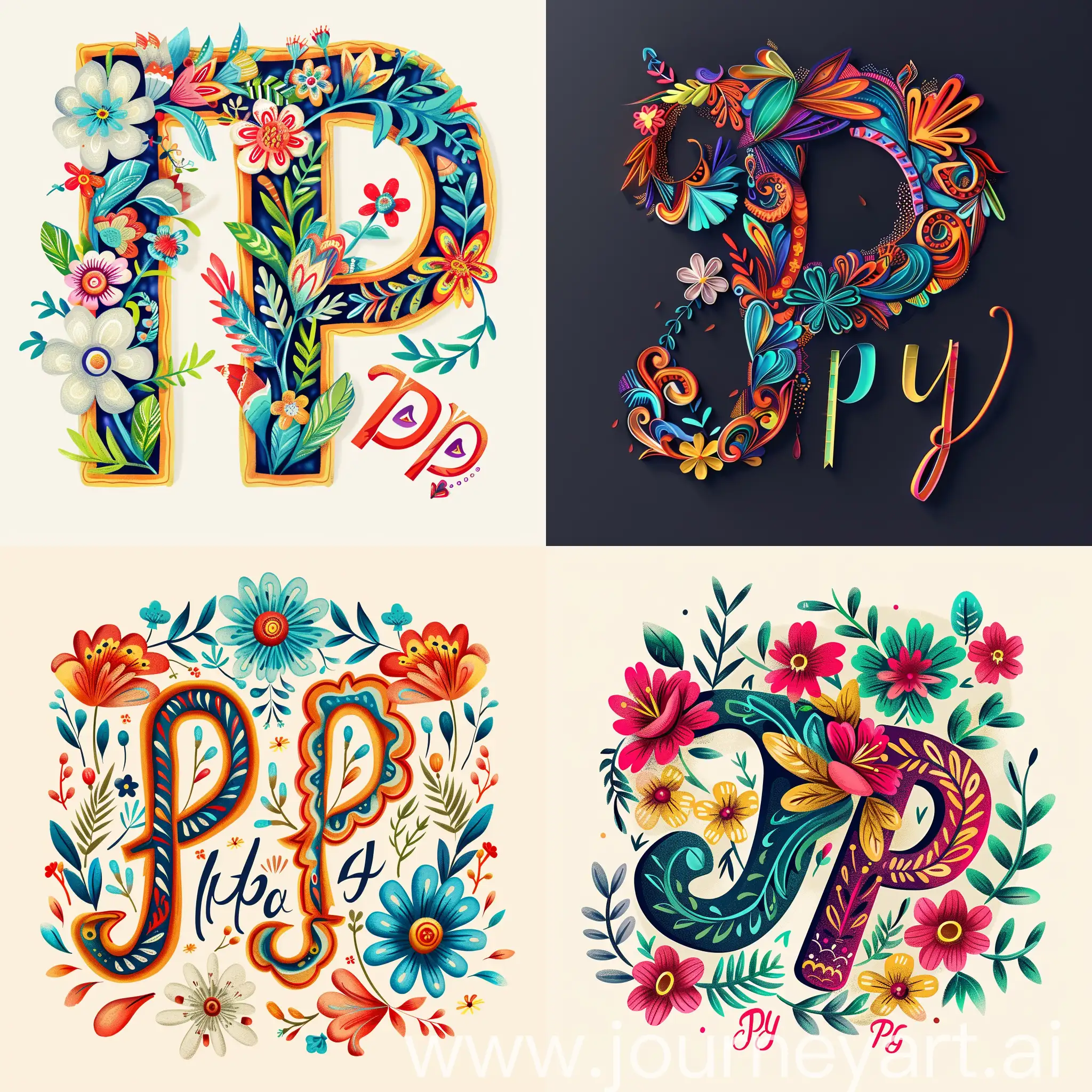 Mexican-Style-PJ-Letter-Design