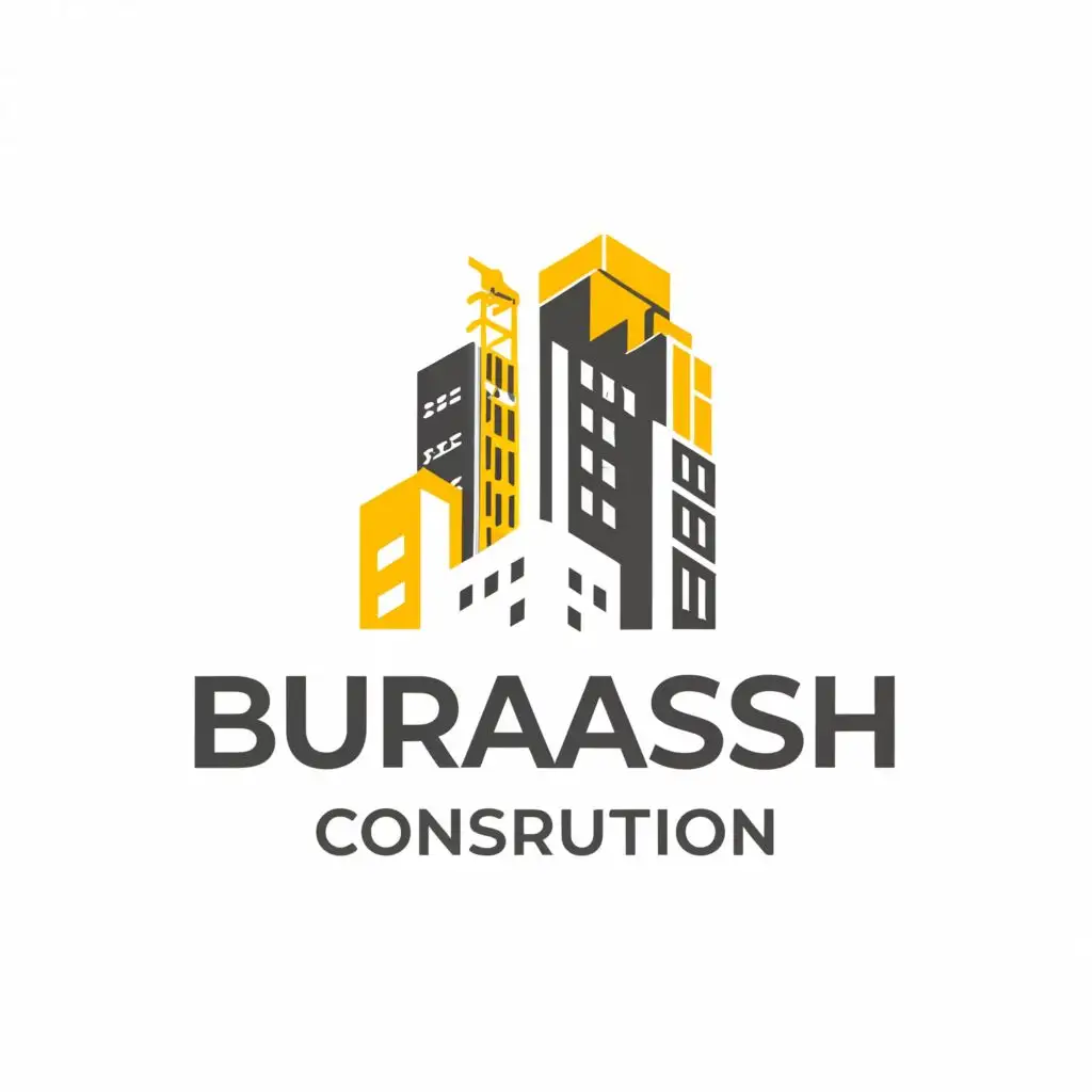 a logo design,with the text "Buraash Construction", main symbol:BUILDING,Moderate,be used in Construction industry,clear background