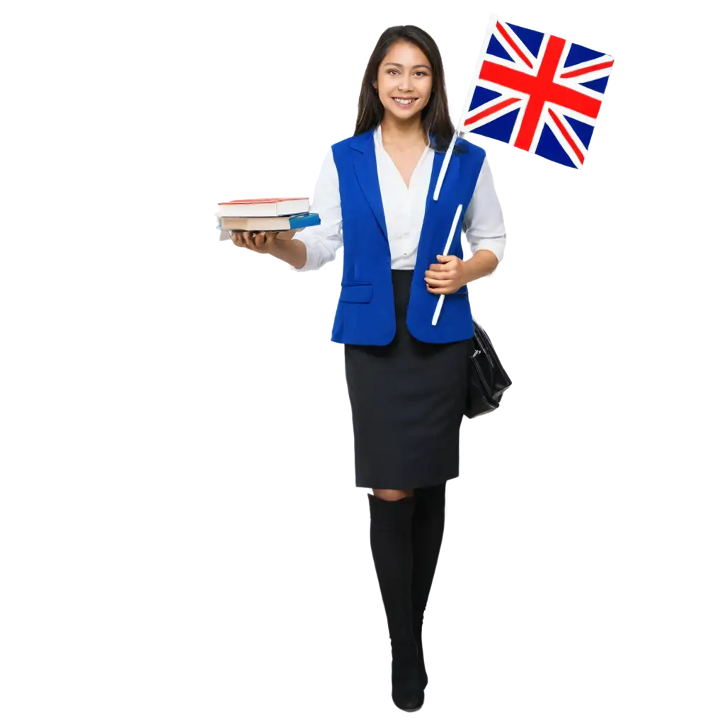 PNG-Image-Post-Graduate-Student-with-UK-Flag-and-Books-Capturing-Academic-Excellence