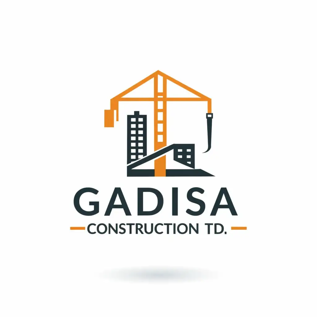 a logo design,with the text "Gadisa Construction Ltd.", main symbol:Construction,Moderate,be used in Construction industry,clear background
