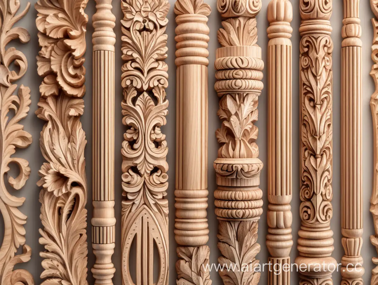 Assortment-of-Handcrafted-Wooden-Carvings-on-Bright-Surface