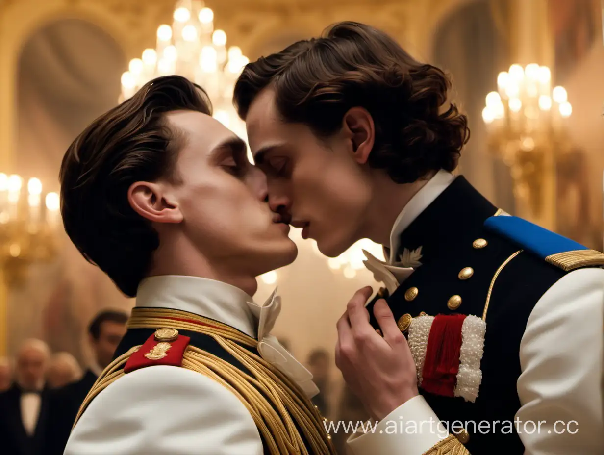 Romantic-Moment-Felix-Yusupov-and-Grand-Duke-Dmitrys-Kiss-at-the-Romanov-Ball
