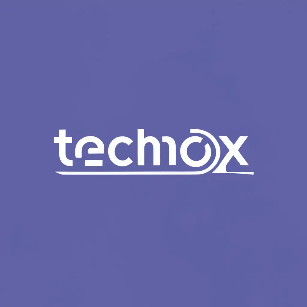 logo, TEXT BASED, with the text "TechnoeX", typography, be used in Technology industry