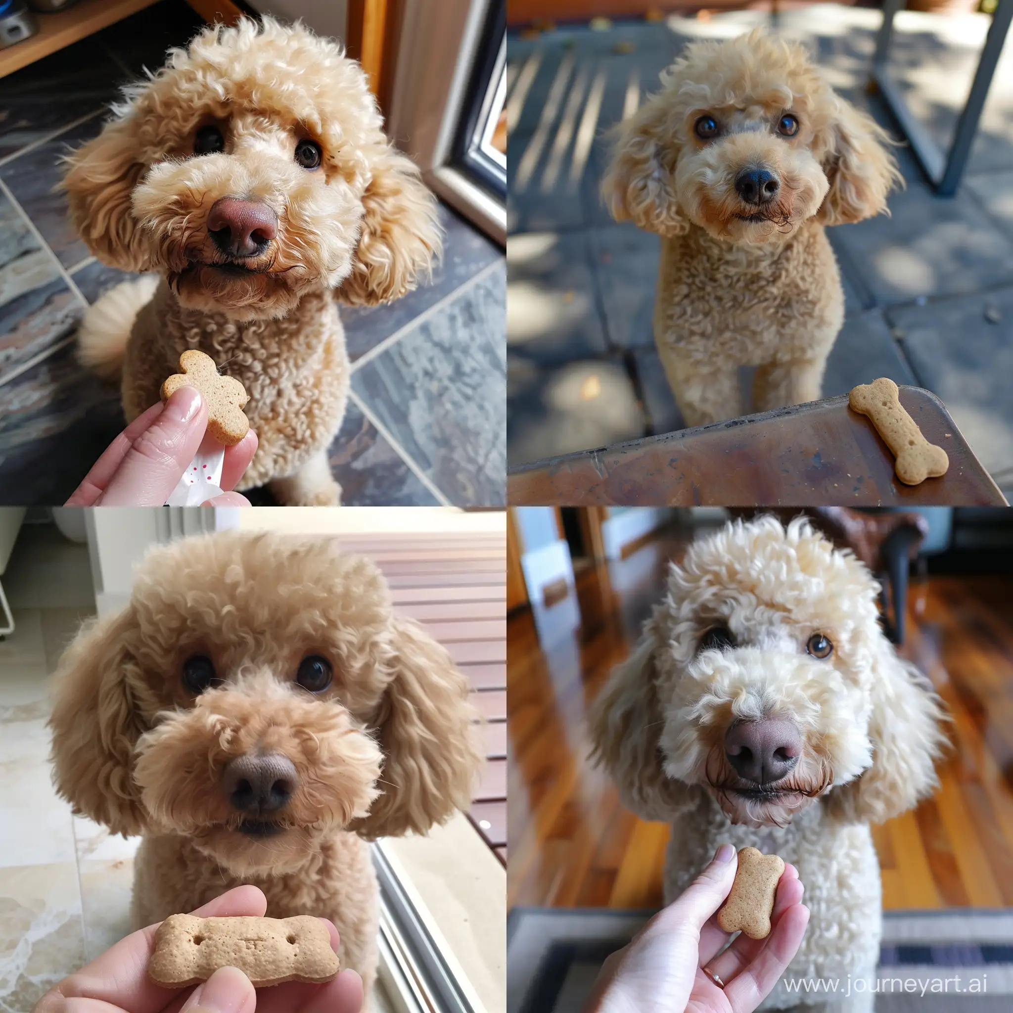 Cute-Poodle-Begging-for-a-Treat