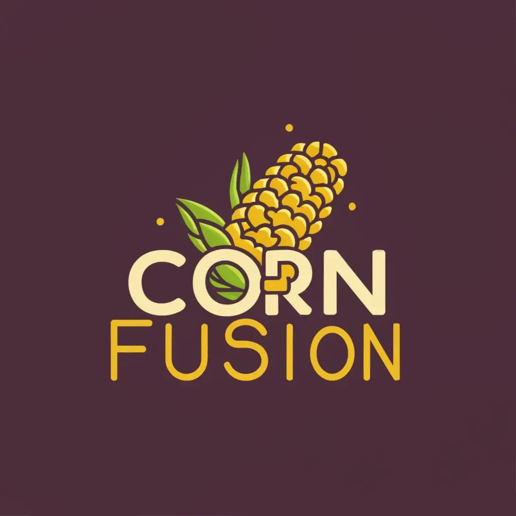 logo, minimal style

, with the text "Corn Fusion", typography