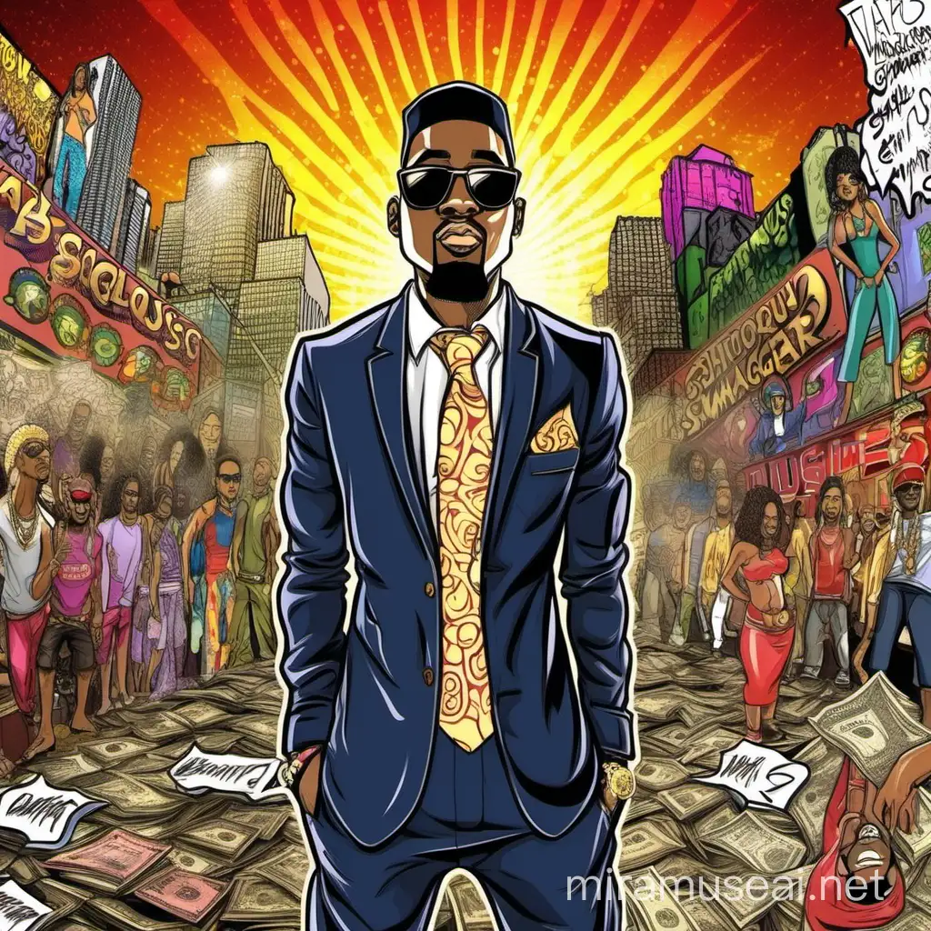 Colorful Cartoon Characters in Fabulous Spiritual Swagger 2013 Rap Album Cover Music Video