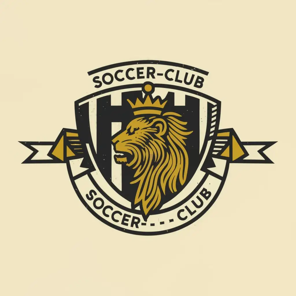 a logo design,with the text "Soccer-club", main symbol:this logo needs a vintage style with Germani Lindau,Minimalistic,clear background