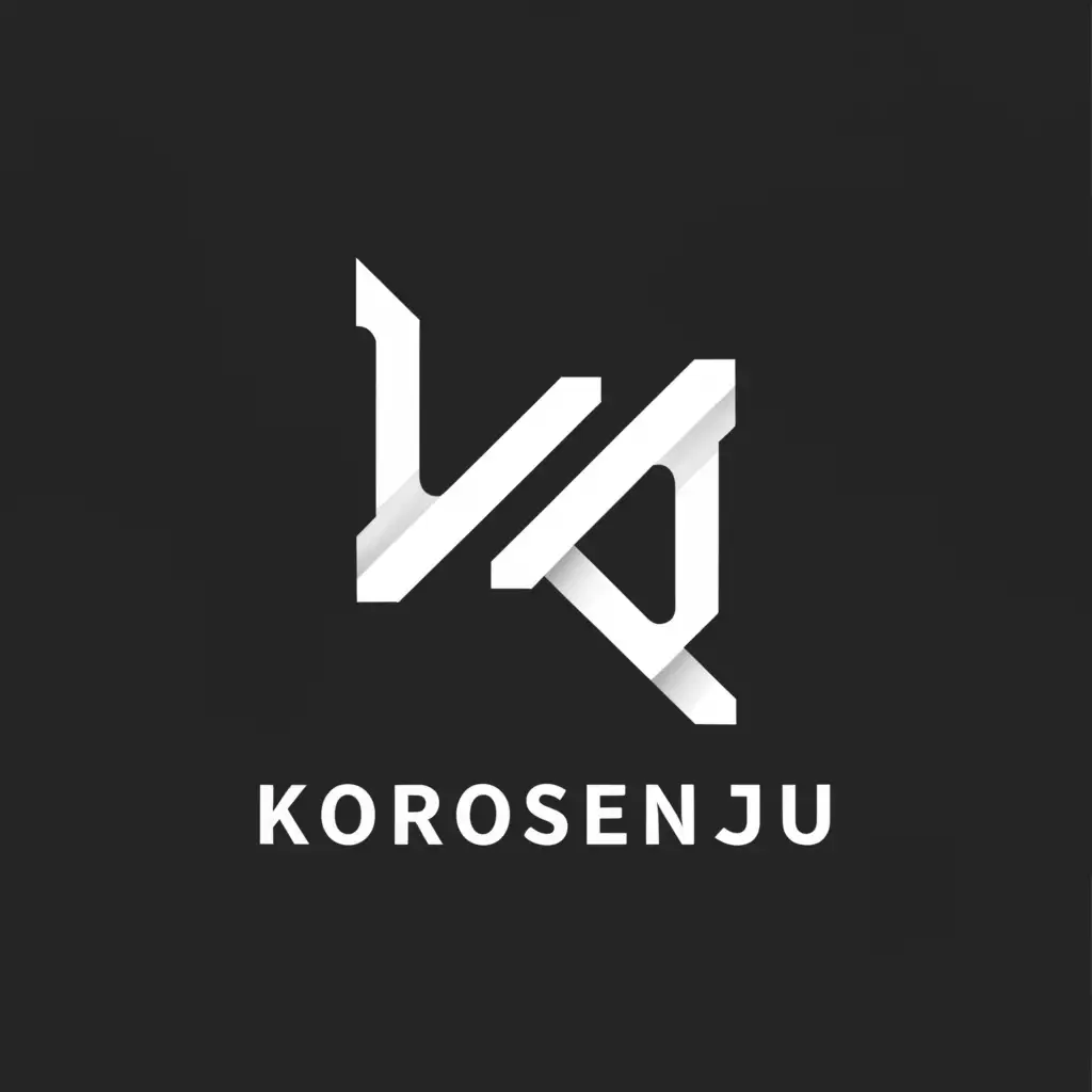 a logo design,with the text "Korosenju", main symbol:K, S, J, and U for acronym,Minimalistic,be used in Entertainment industry,clear background