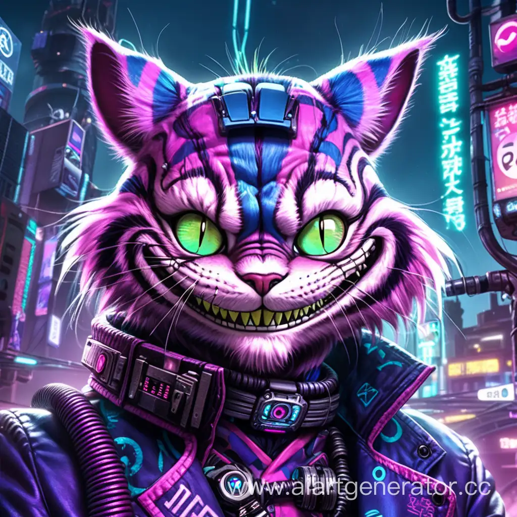 The Cheshire cat cyberpunk