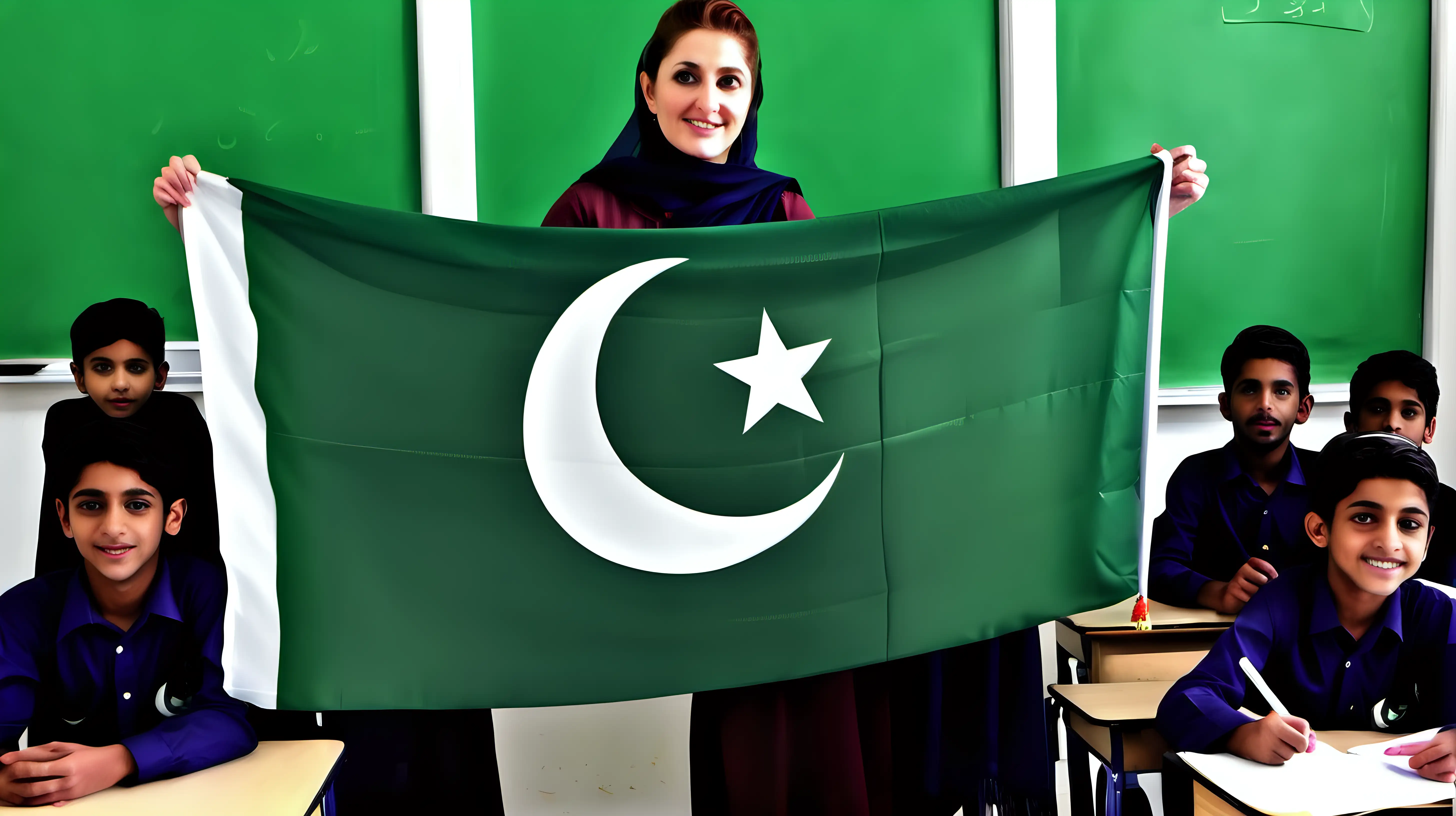Inspiring Pakistani Flag Teacher Illuminates Classroom of Students