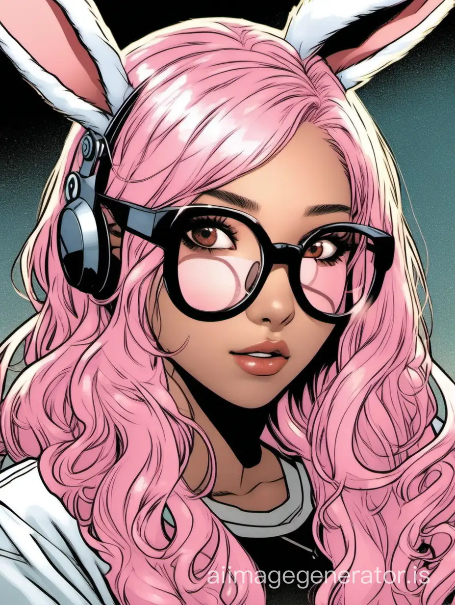 Sultry-Asian-Woman-with-Pastel-Pink-Hair-and-Bunny-Ears-Marvel-Comic-Panel