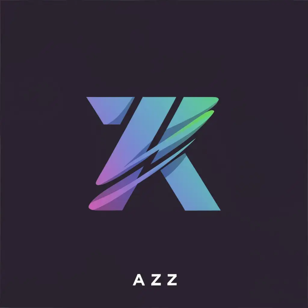 a logo design,with the text "AZ", main symbol:A,Moderate,be used in Technology industry,clear background
