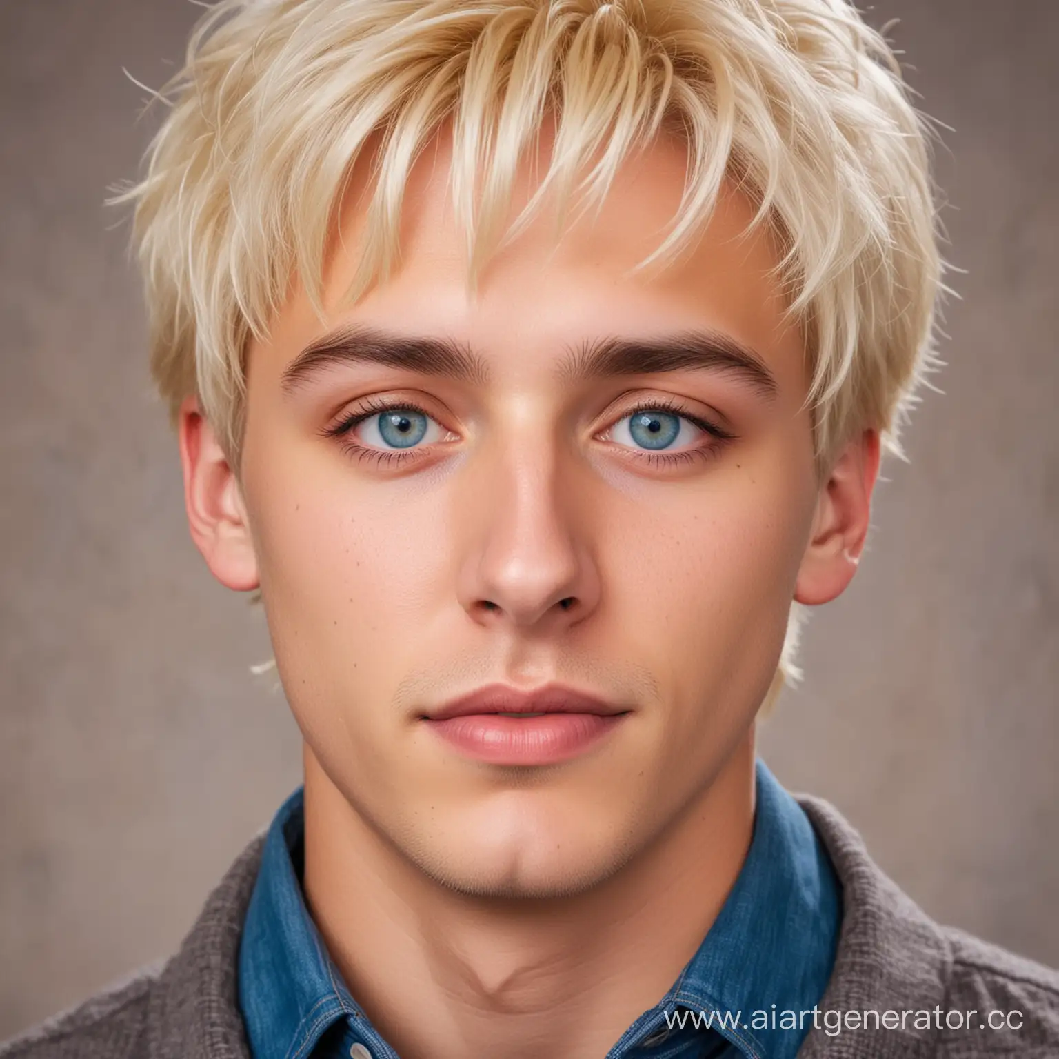 Молодой человек, блондин с разноцветными глазами, что любит учить  иностранные языки и путешествовать, чтобы найти свою любовь 