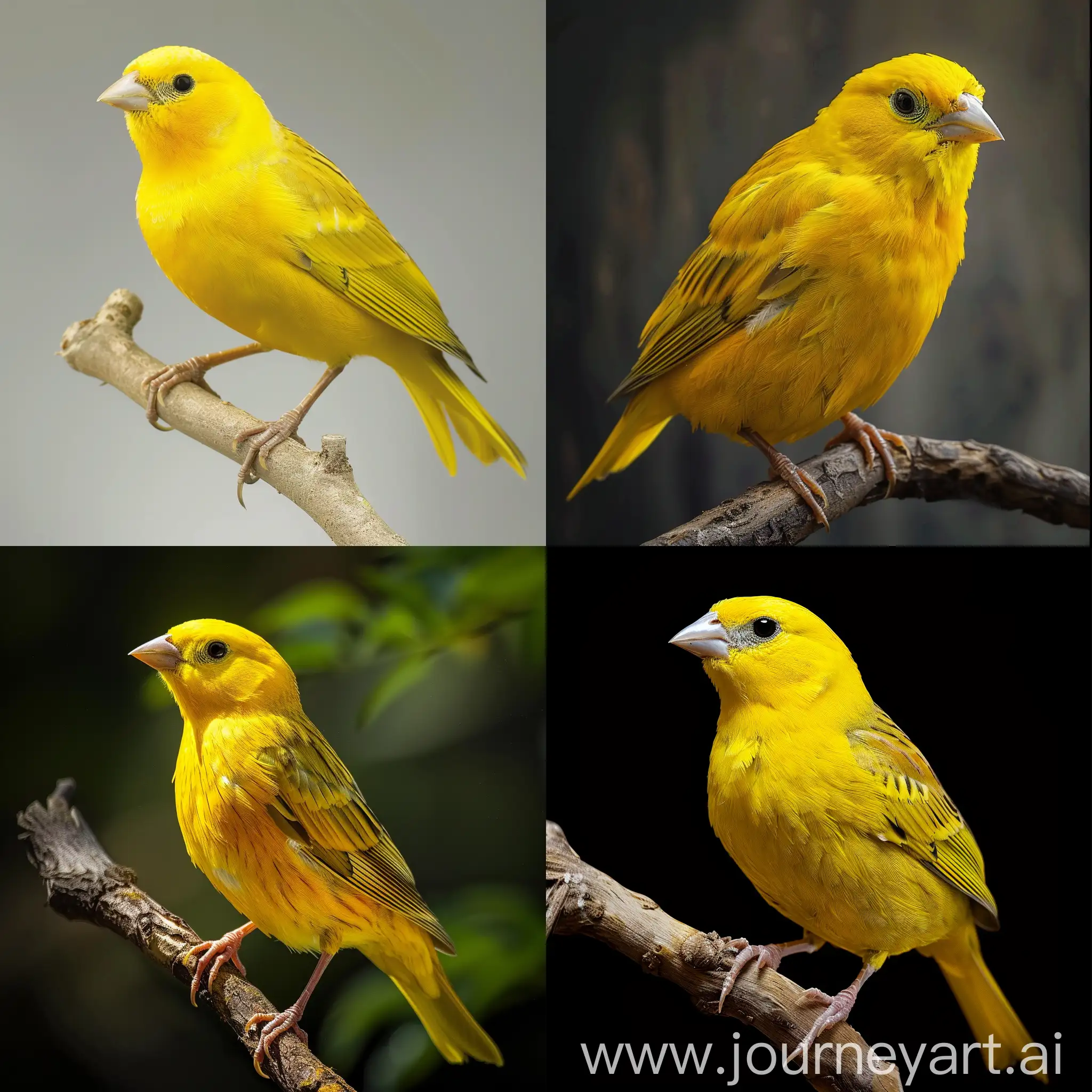 Vibrant-Yellow-Canary-Bird-in-Motion
