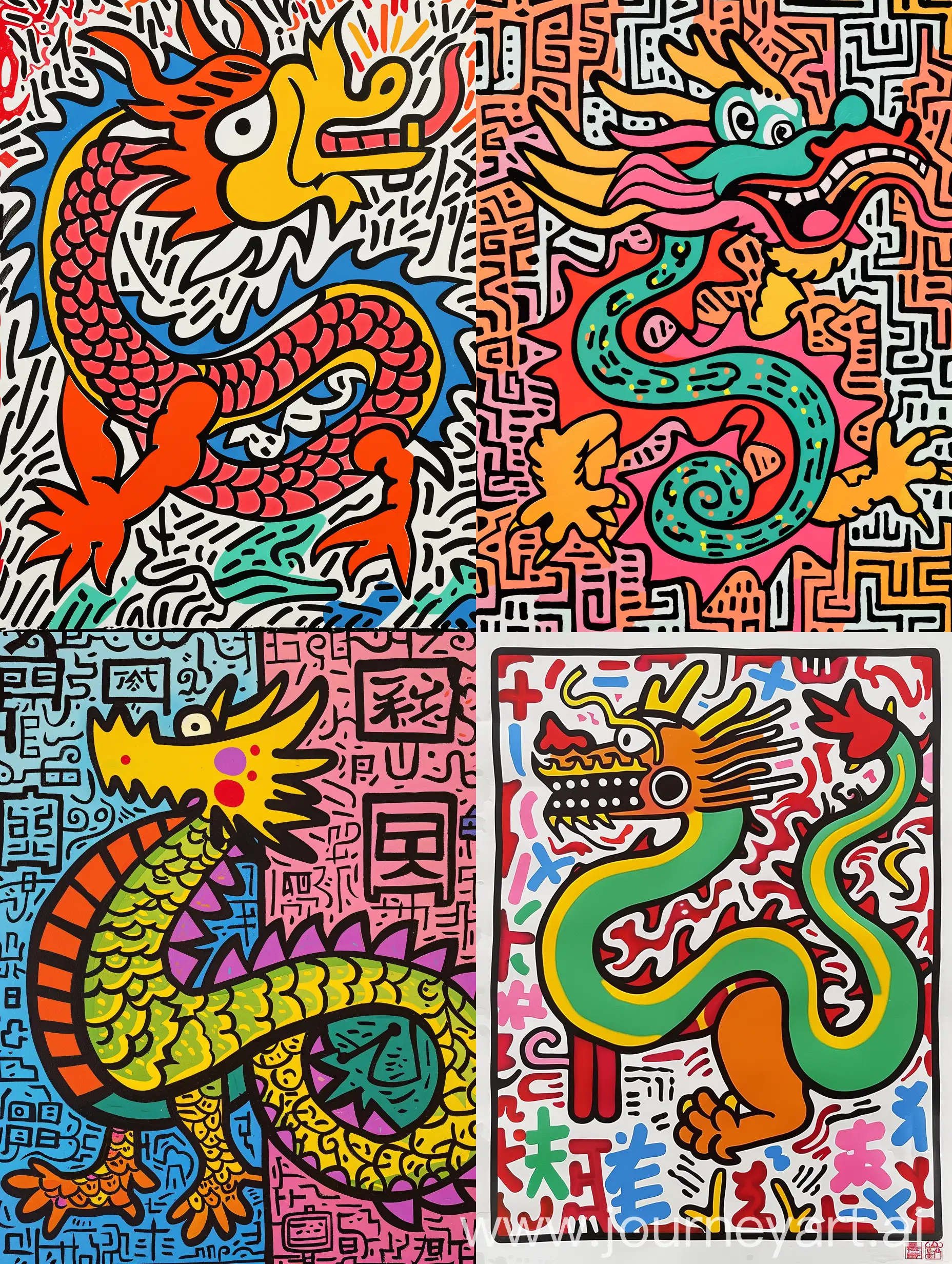 Celebrating-Festive-Chinese-Dragon-Art-in-the-Style-of-Keith-Haring