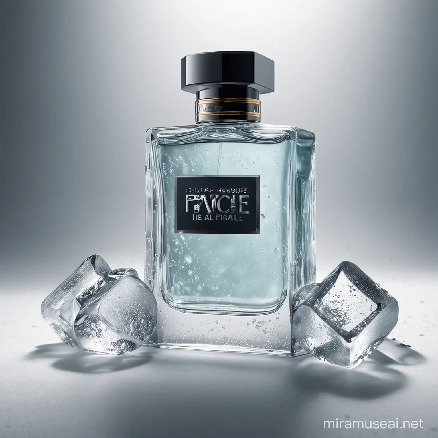 adv for mens perfum with ice