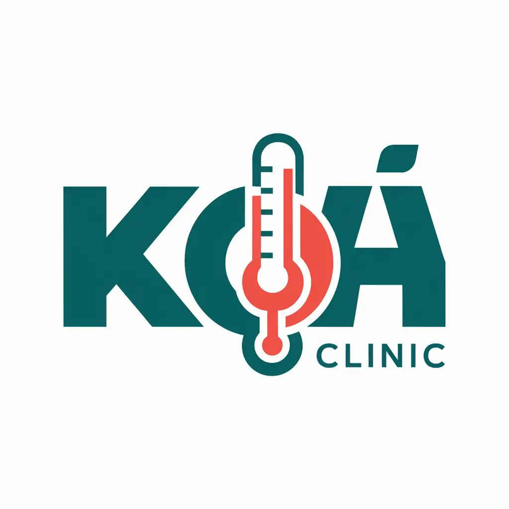Modern-Polyclinic-Logo-Design-with-Prominent-KDC-Letters-and-Thermometer