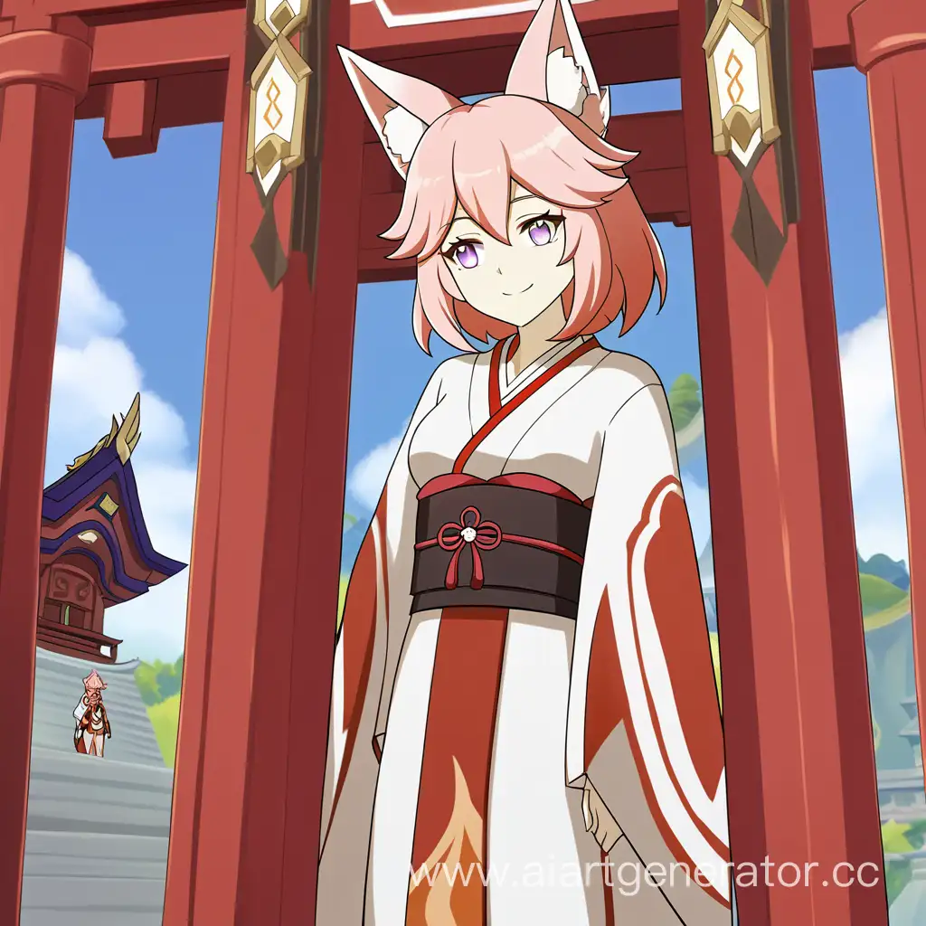 Cunning-Kitsune-Girl-in-Anime-Temple-Scene